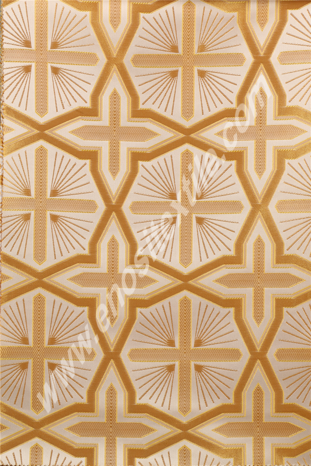 KL-006 White-Gold Brocade Fabrics